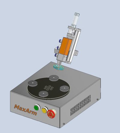 Máy tra keo bàn xoay 4 chi tiết tự động